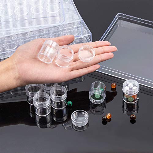 nbeads 3 Sets/90 Stück Acryl Perle Lagerung Behälter, Kunststoff Transparent Perlen Aufbewahrungsboxen mit Abgerundeten… – Bild 4