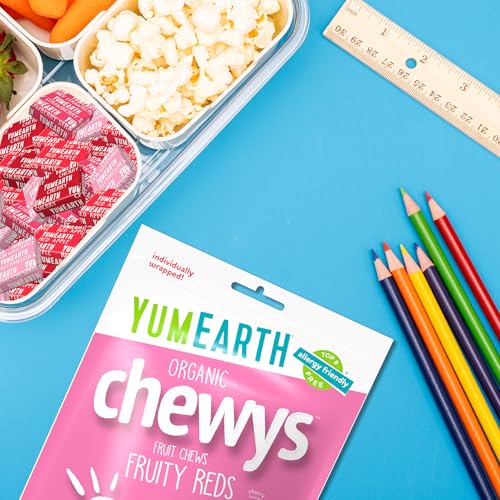 Image of YumEarth Organic Chewys Fruity Reds, 5oz Non GMO, Gluten Free, Vegan, Dye Free Candy - Allergen Friendly