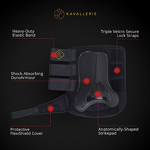 Kavallerie PRO-K Support Boots for Horses - Maximum Protection & Rehabilitation from Injuries & Strains of Flexor Tendon Region for Training, Jumping, Riding, Eventing White
