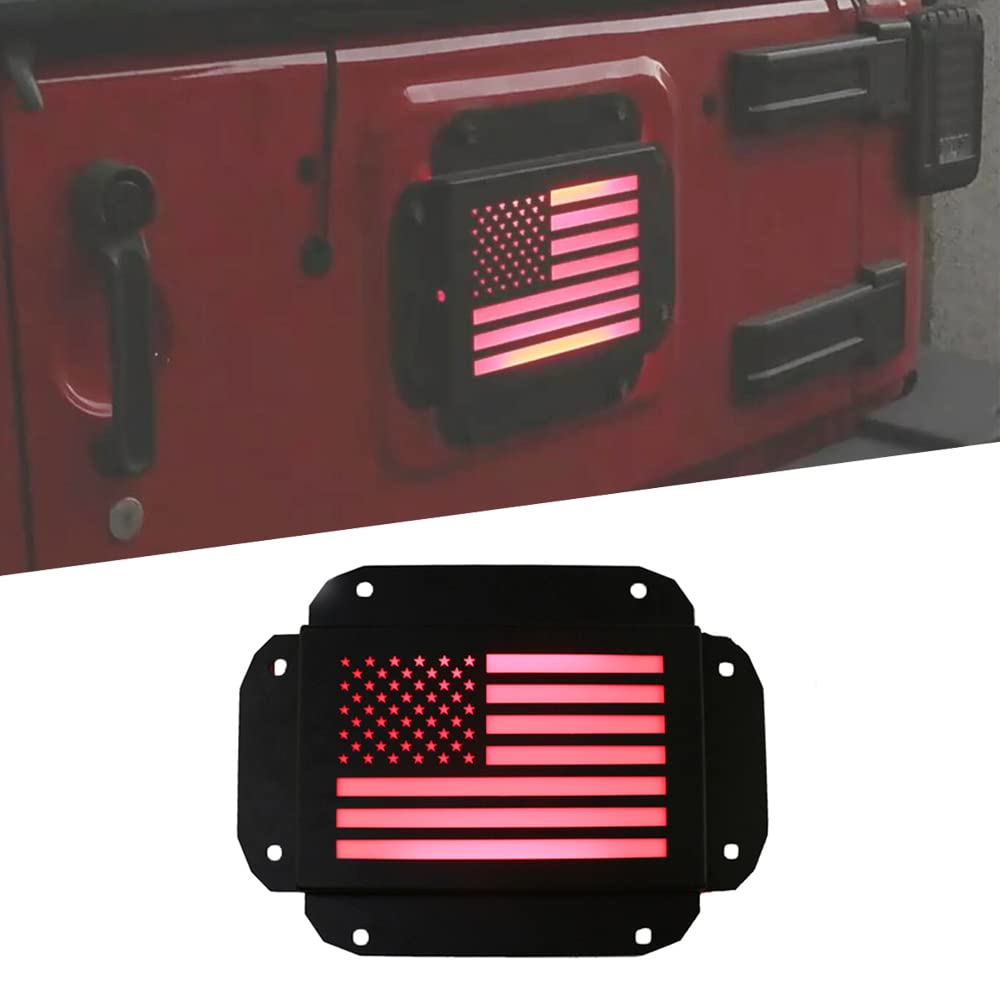 PDKLIN Jeep Wrangler Tailgate Vent Cover & License Plate Bracket - Spare Tire Delete For JK/JL Models