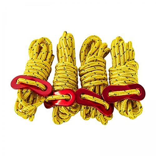 Bnf® 2x4Pc 6.65ft Trip Reflective Nylon Cord Tent Guy line Rope for Outdoor Yellow|Sporting Goods | Outdoor Sports | Camping & Hiking | Tents & Canopies-image-16