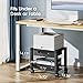 HUANUO Printer Stand with Cable Management and Storage Drawer, Printer Table with Locking Wheels, 14.1-inch Maximum Height Printer Cart for Under Desk, Home, Office, HNDPS