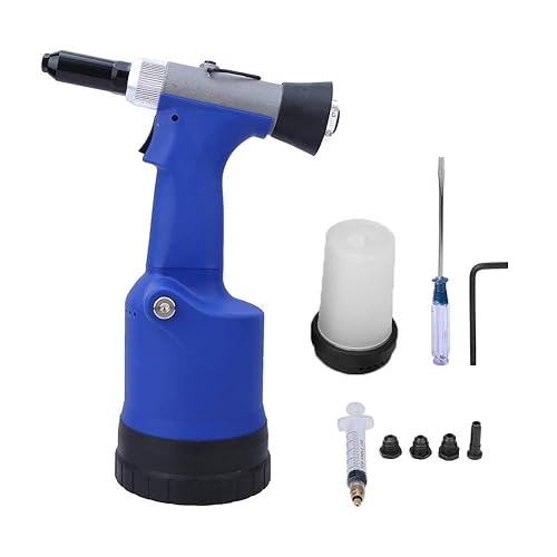 Pistola de remache de aire, pistola de remache neumática de grado industrial de autosucción, remachadora de aire de 1/8 in-1/4 pulgadas, rango de
