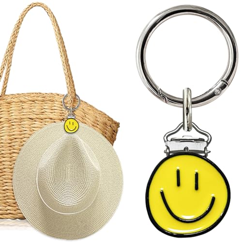 KEYDUACU Hat Clip - Hat Holder for Travel on BagHat Clip for Travel (Metal Yellow)