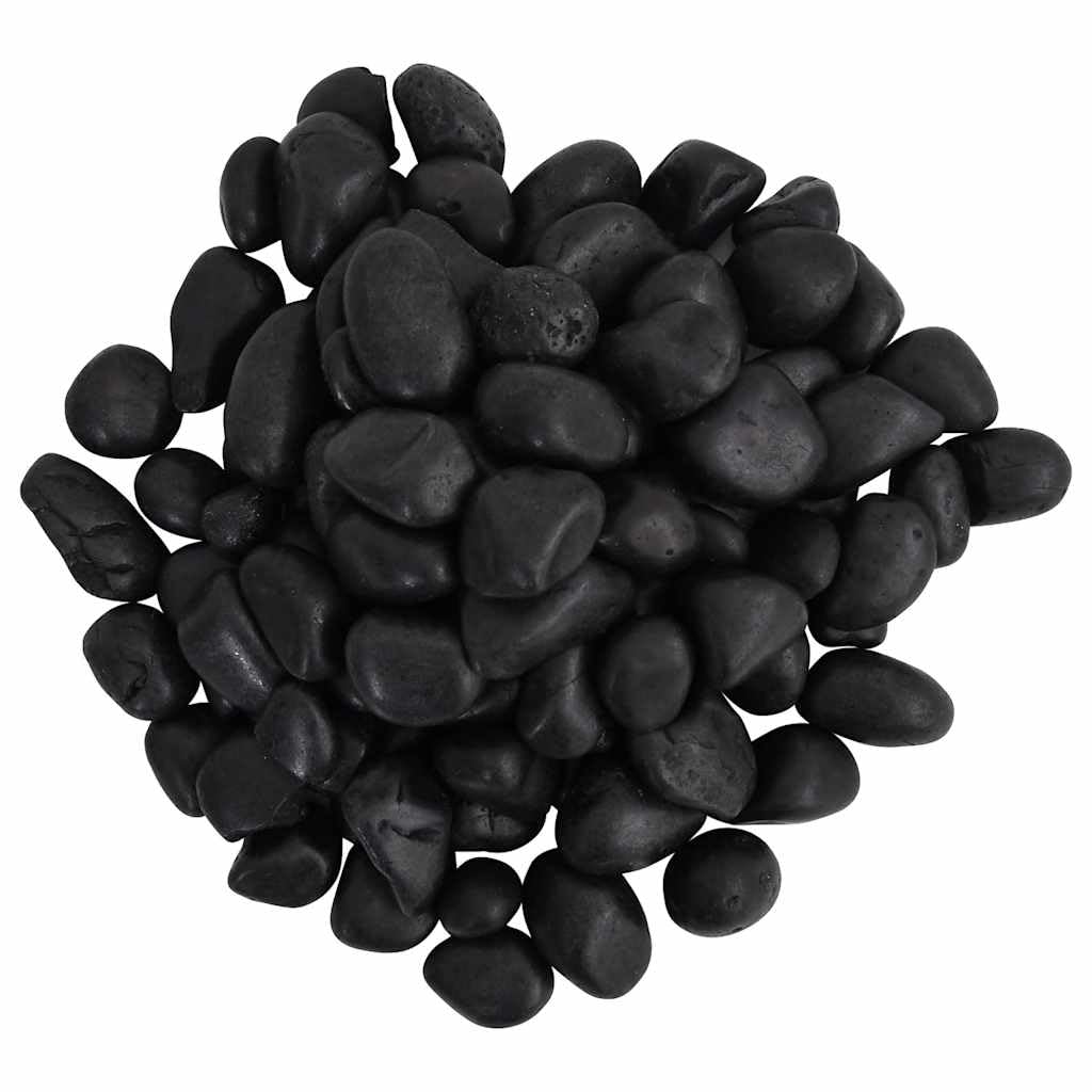 Ciottoli lucidati da 25 kg, nero, 2,5 cm, per decorazione acquario, acquascaping, vasche, terrario, accessori per pesci, gamberetti, pesci, pietra naturale con superficie liscia