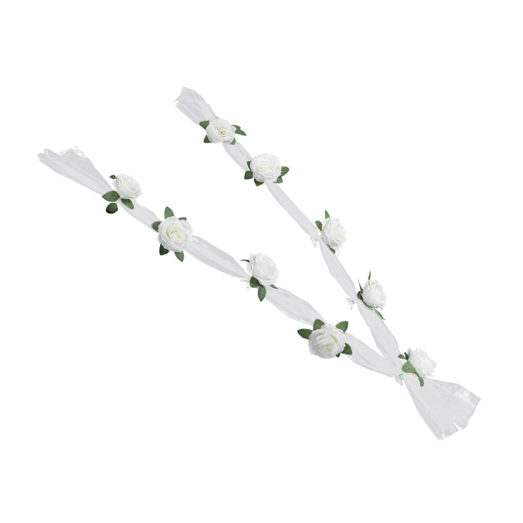 Zerodeko 2 Sets Hochzeit Auto Gürtel Lebensechte Rose Girlande Auto Decor Gefälschte Rose Hochzeit