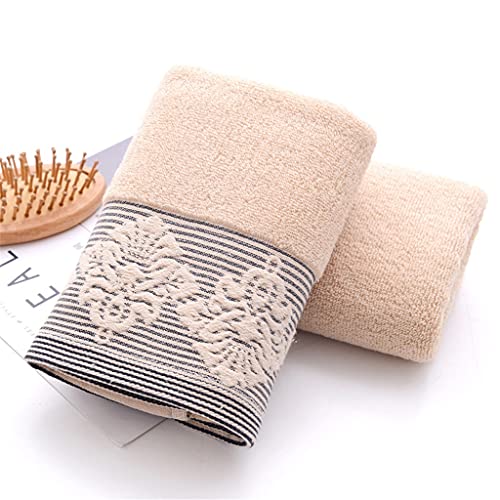 Desconocido Toallas para el hogar, Toalla de Cara Floral 100% algodón para Adultos Hogar 75 * 33 cm Toallas Baño Toallas de Playa (Color : B, Tamaño : 2PCs75x33cm)