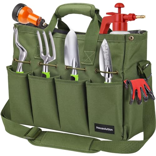 Housolution 14Inch Garden Tote Bag, 900D Standable, Dark green by Housolution - Used condition - US$20.32