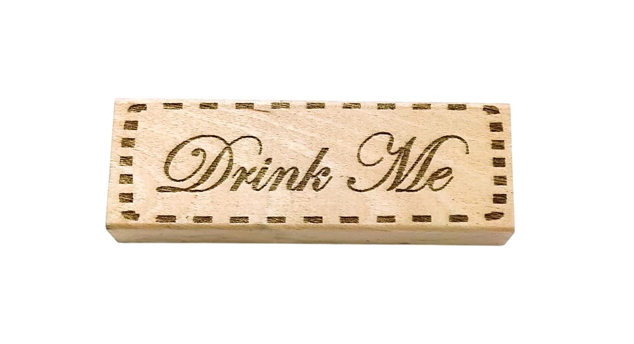 Drink Me - 7cm Wood Mounted Rubber Stamp