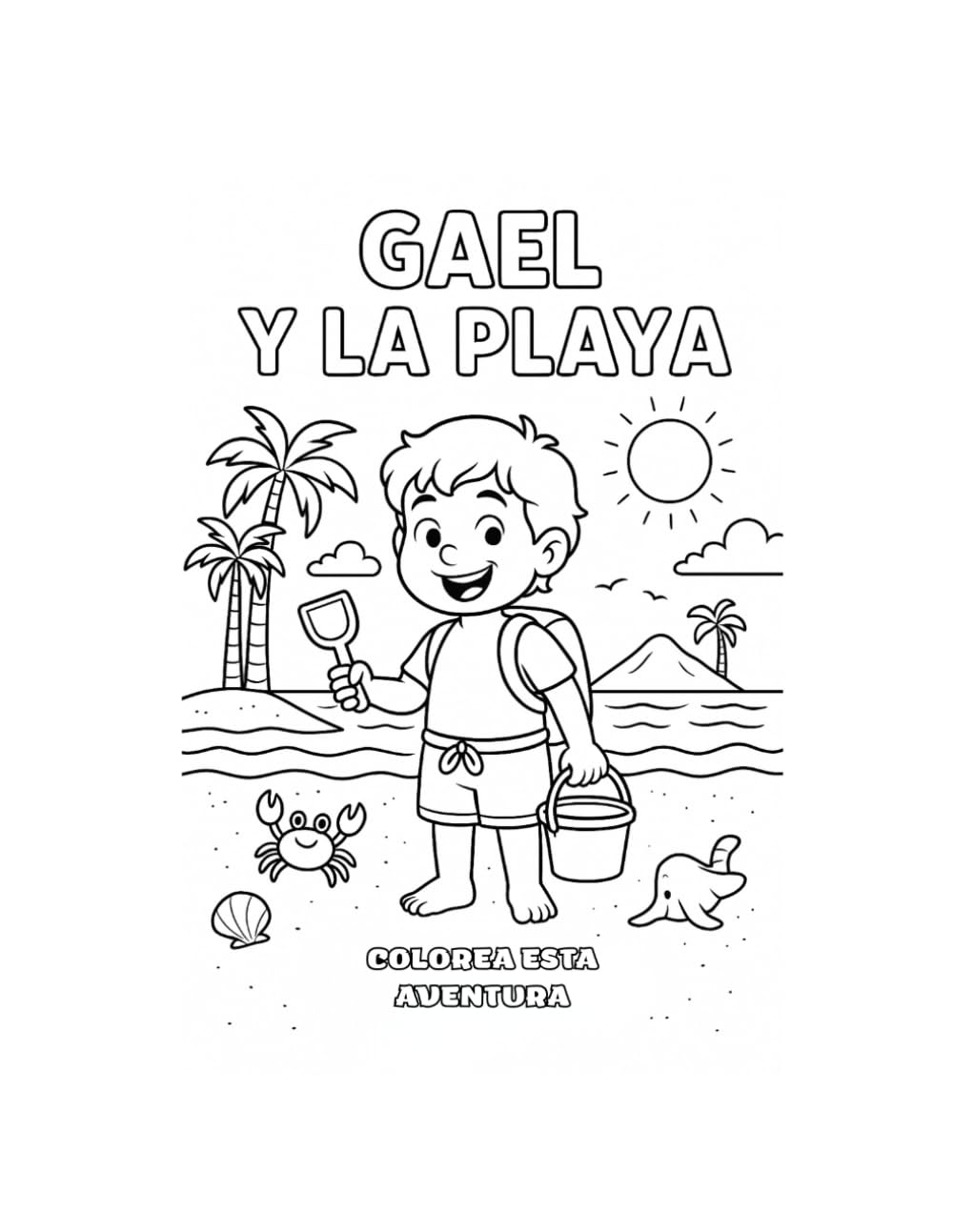 Gael y La Playa: Colorea esta aventura