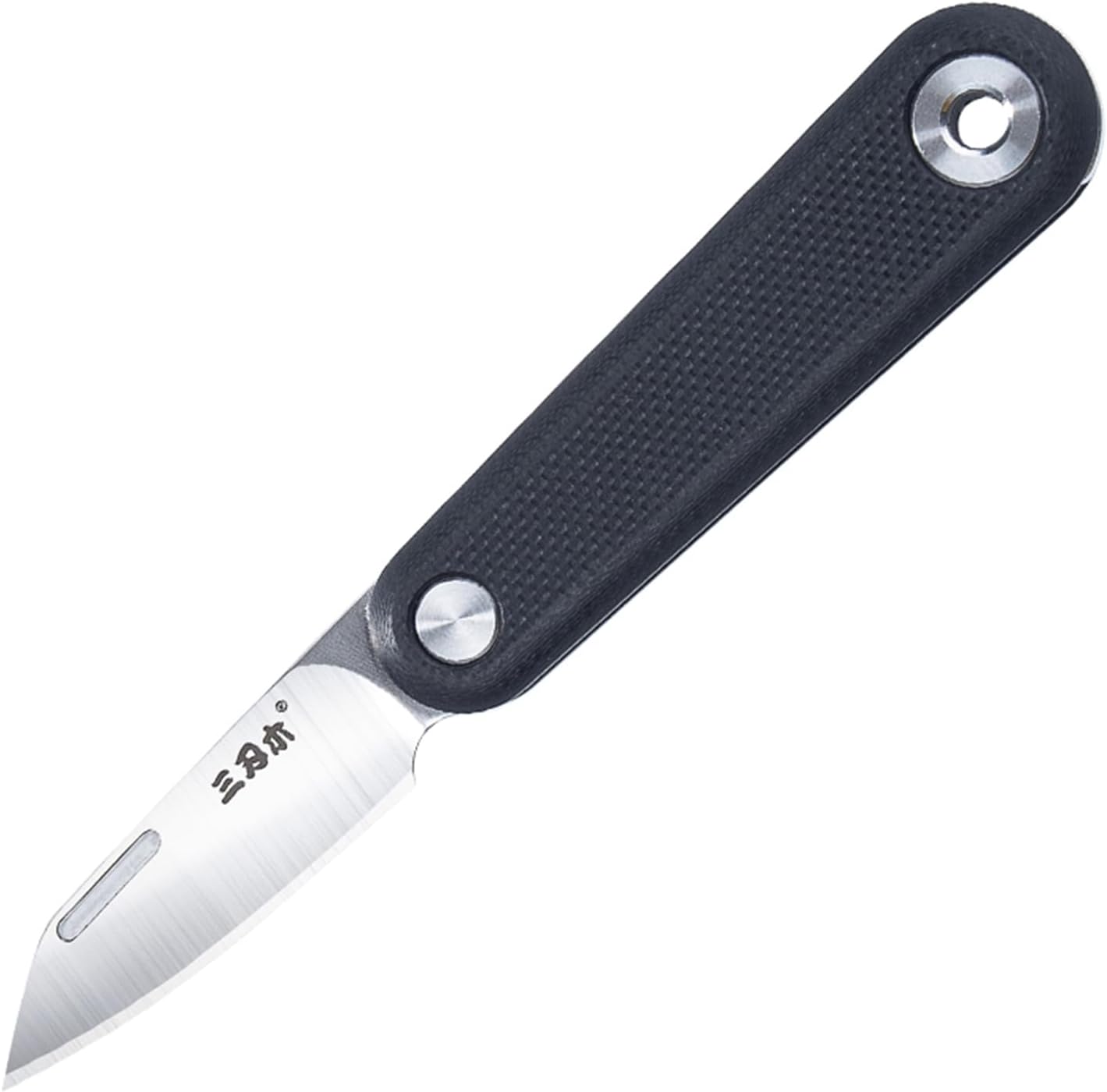 Sanrenmu 325S Mini Folding Knife, Pocket Knife, Fruit Knife, 12 C27 Blade, Ideal for Outdoor Survival, Easy to Use, Convenient for Opening Parcel (Black)