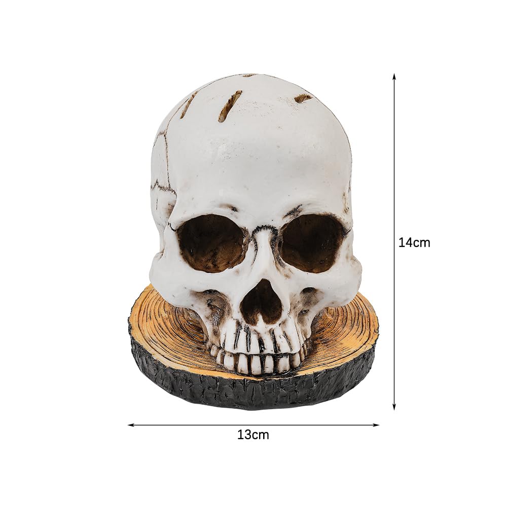 Portacuchillos gótico con forma de calavera, adorno de resina para cocina, organizador de cuchillos para decoraciones únicas en el hogar