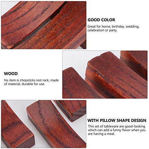 Cabilock 6Pcs Resto Pauzinho de Madeira Colher Garfo de Jantar Japonês Suporte Suporte De Mesa para