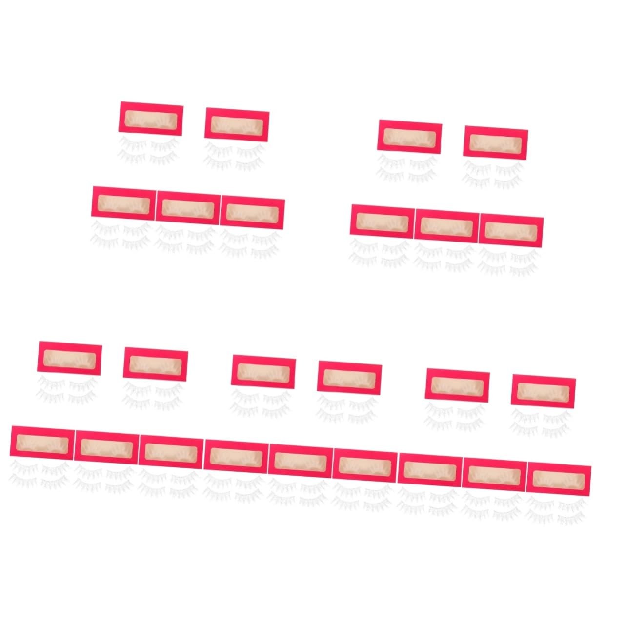 FRCOLOR 5 Set Di Accessori Per Il Trucco in Maschera Forniture Per Carnevale Ciglia Naturali Per Il Trucco 3 Paia * 5