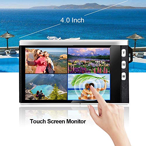 Digital Camera,Vlogging Camera 4.0 Inch Touch Monitor 24MP FHD 1080P Wide Angle Lens YouTube Camera 8X Digital Zoom Camera with Flash Microphone