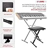 Best Piano Benches: Top 5 Piano Bench Reviews and Buyer’s Guide 25 5 CORE Keyboard Bench 2 Inch Padded Cushioned Piano Stool Height Adjustable Guitar Seat Folding Portable Musician Chair w Nonslip Rubber Feet Black - KBB 02 BLK #4