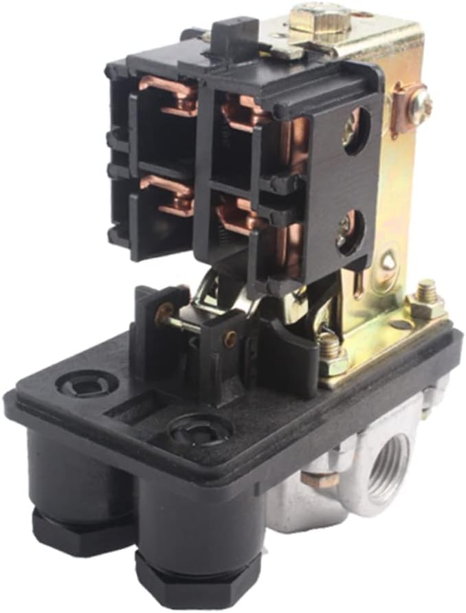 Homoyoyo Vertical Air Compressor Pressure Switch Automatic Control 4 Ports for Pump Accessories Suitable for Heavy-Duty Applications