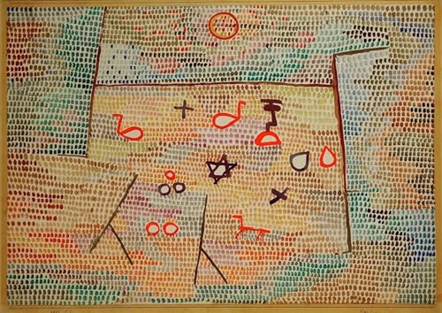 Impression toile Paul Klee graffiti affiche grand format 60x90cm pour décoration