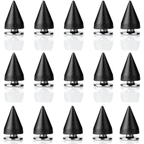 100x Nieten 10mm Killernieten Schraubennieten Ziernieten spitz Schwarz Gothic Cover