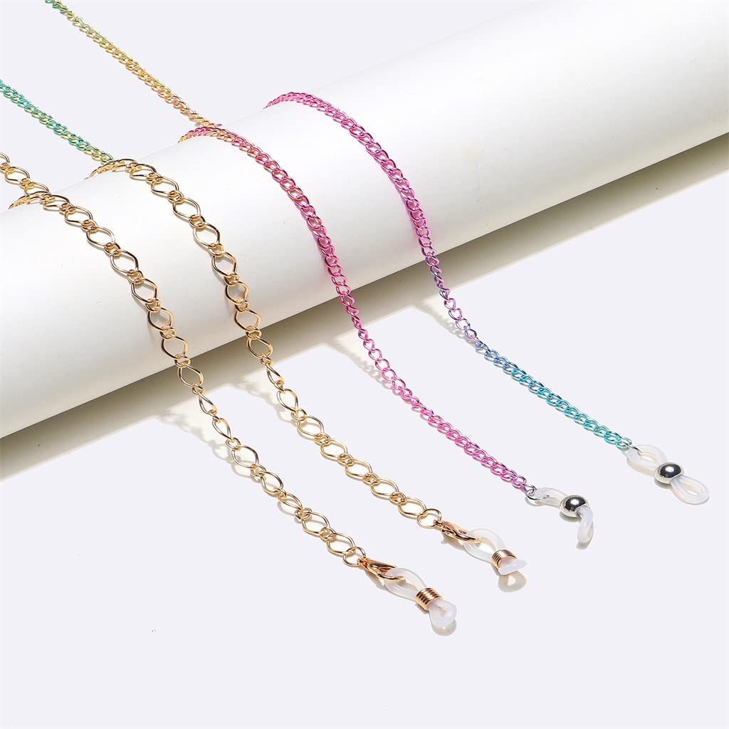 Zweiteiliges Set Brillenkette Buntes Gold Brillenseil (D Talla ?nica)