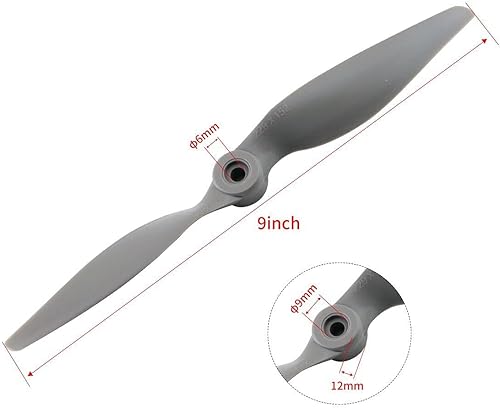 Miniatura 3 de SoloGood 8PCS CCW Gemfan APC Nylon Propeller 9060 Prop para avión RC con anillos adaptadores