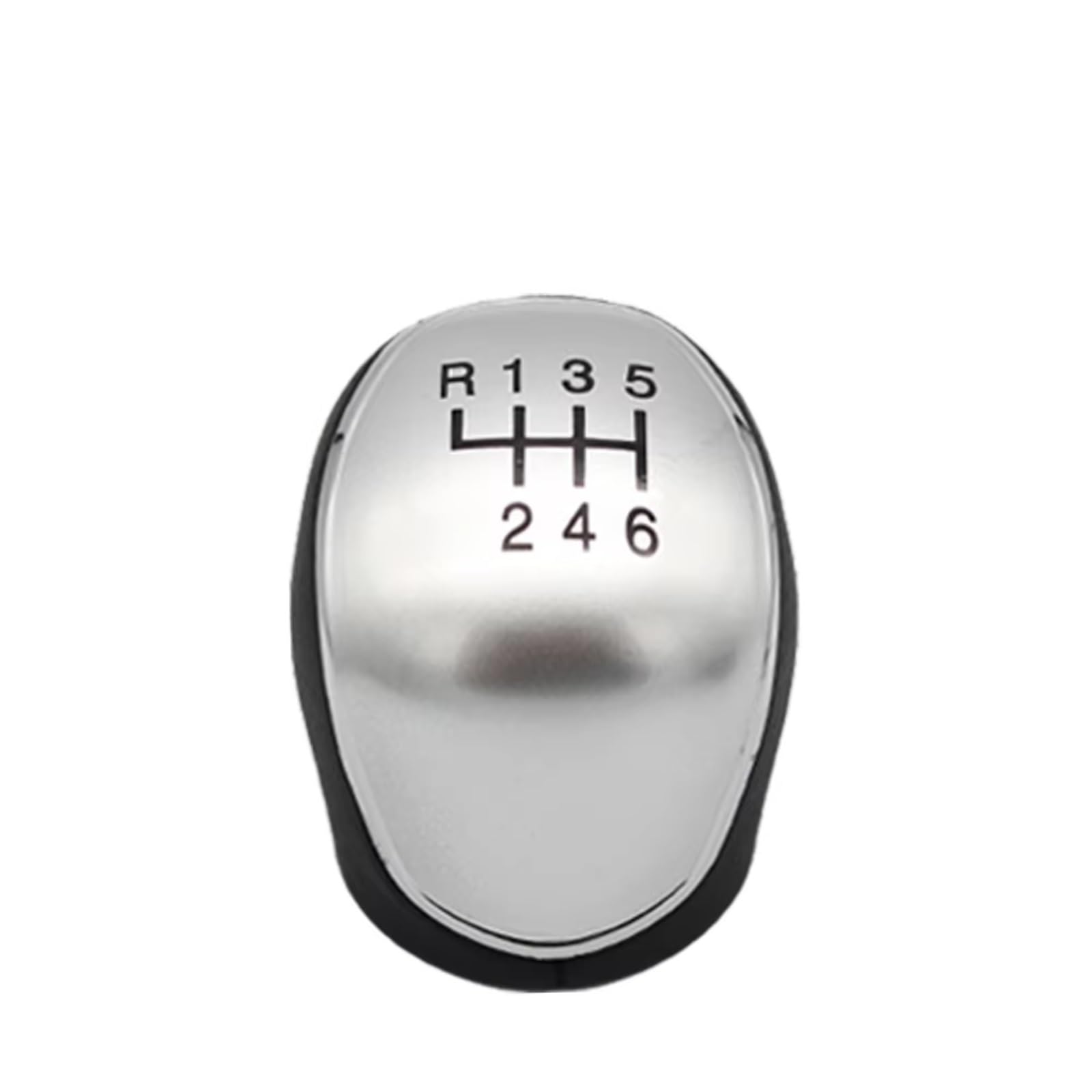 Pbqenxb Silver 6 Speed For For Mondeo 4 Mk4 For Focus S-Max C- Max For Kuga For Galaxy Leather Shifter Lever Headball 5/6 Speed Gear Shift Knob Car Shift Knobs(Silver 6 Speed)