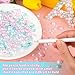 ASTARON 50g Mix Flatback Rhinestones Half Pearls for Crafts Mixed Size 3mm-10mm Flat Back Rhinestones for Crafts Flatback Pearls for Decorating Tumblers Mugs Nail Art Shoes (Pink Blue Series)