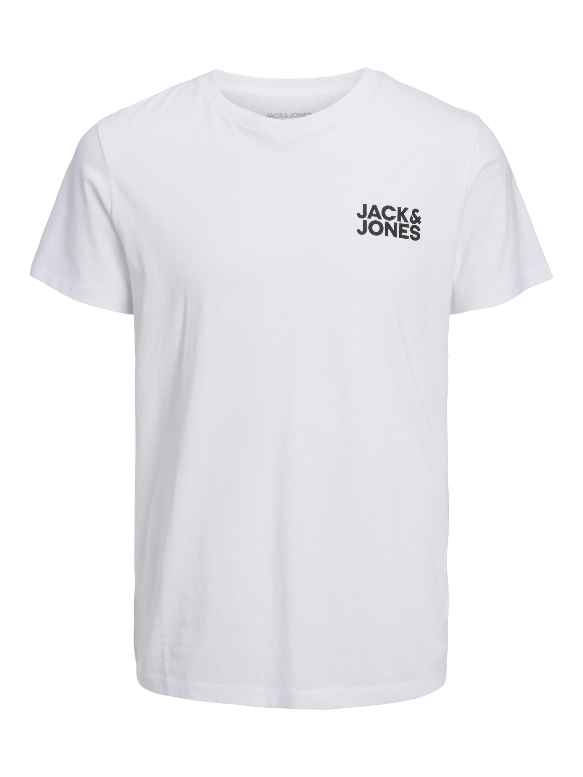 JACK & JONES, JJECORP Logo Tee SS Crew Neck - Maglietta da Uomo a Girocollo, Confezione Risparmio, con Stampa Grafica, XXL