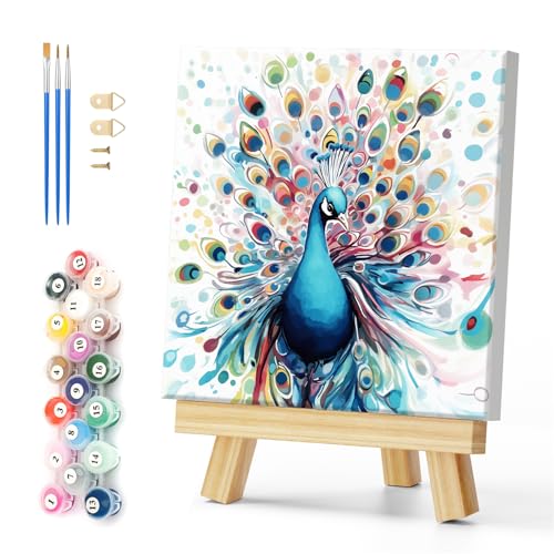 Kit de pintura por números Natuyalo de 12x12 para pintar sin saber dibujar sobre lienzo acrílico