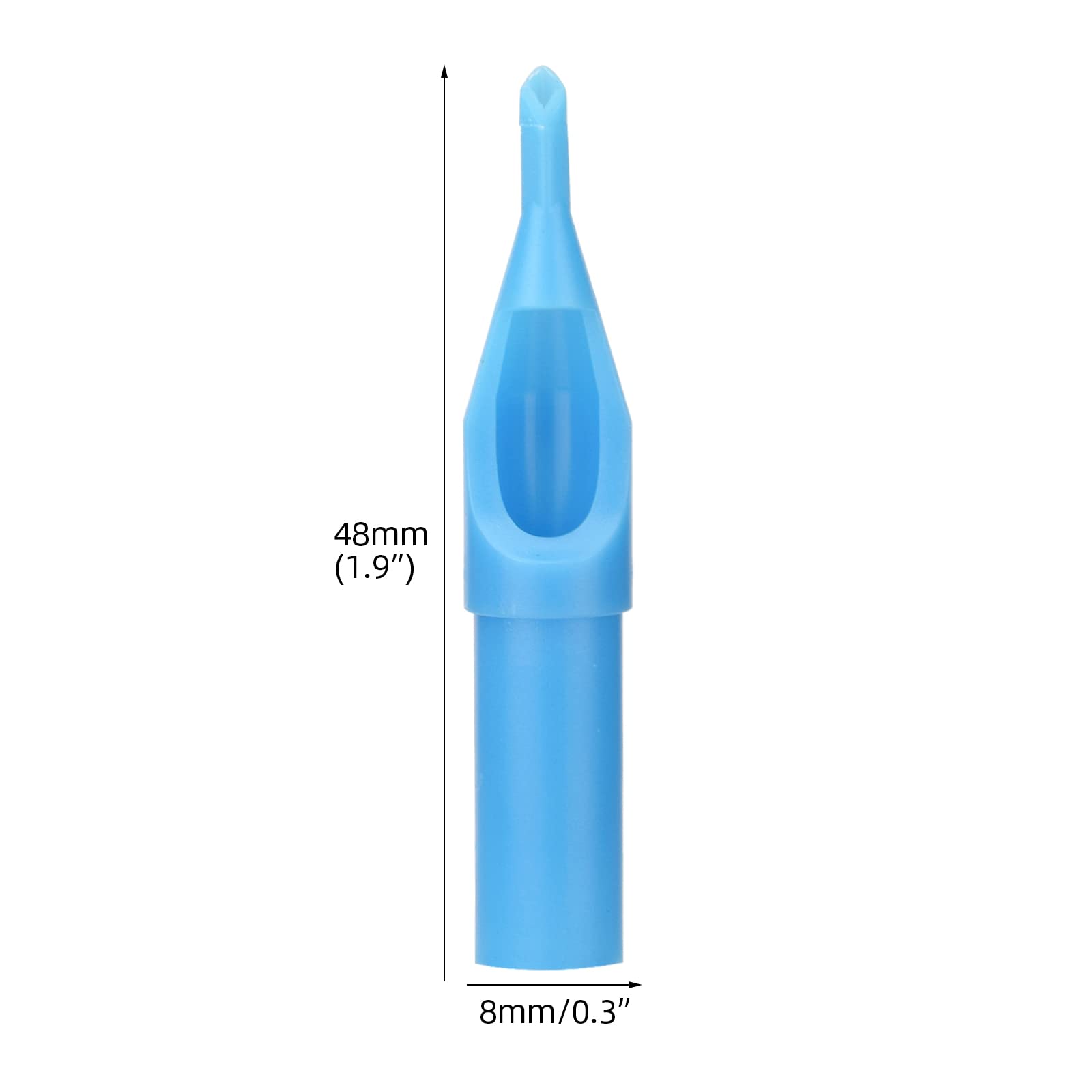 BAMTTOO 50PCS Disposable Tattoo Needle Tips Set Blue 3DT 5DT 7DT 9DT 11DT Plastic Tattoo Nozzle Tips for Tattooing Supplies(11DT) - Image 2