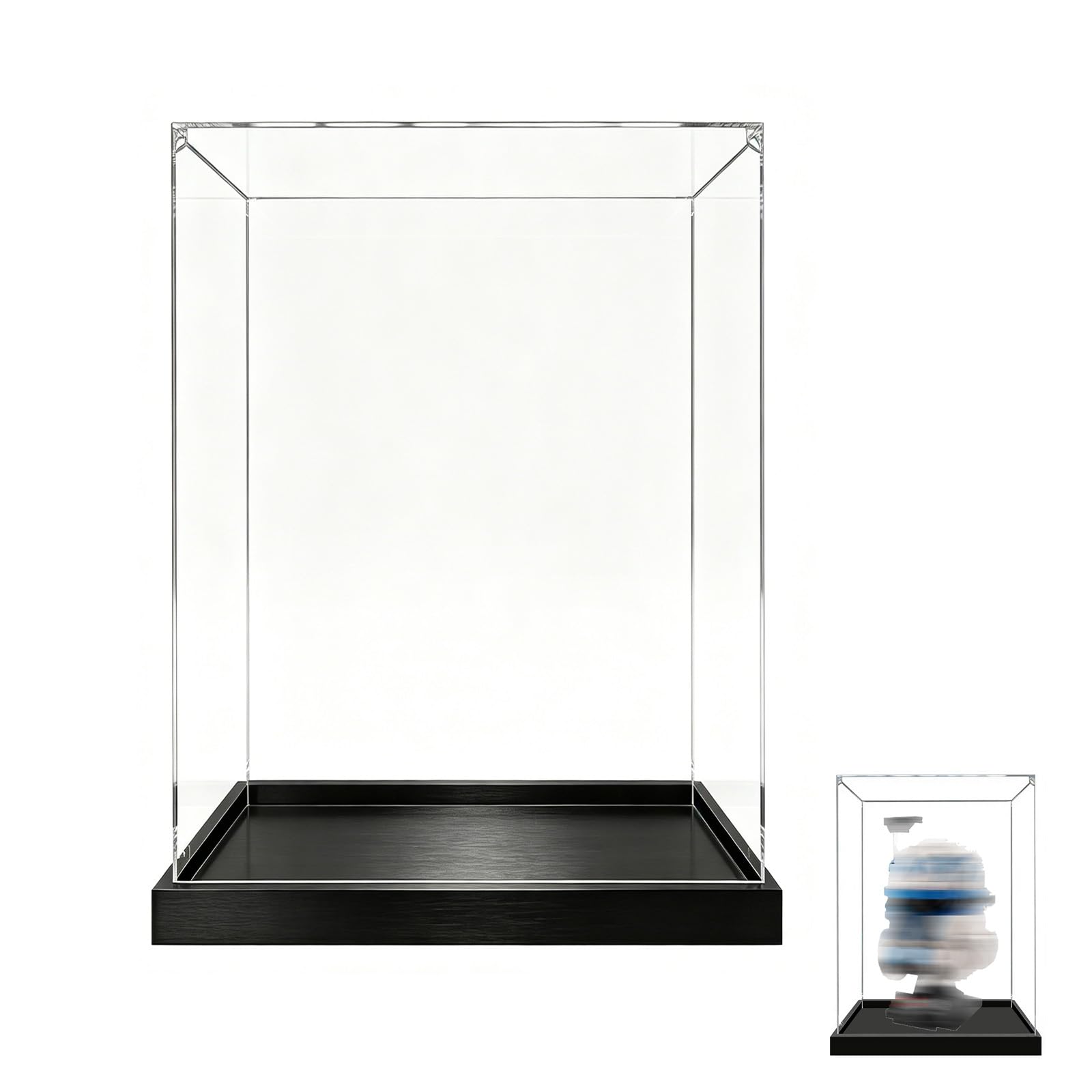 Acrylic Display Case for Lego 75349 Helmet Model, Dustproof Clear Storage Box, UV Protection Display Box Compatible with 75349 (Model Not Included) (2mm)