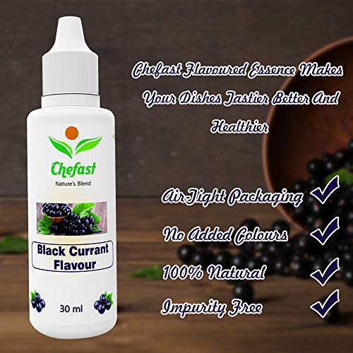 Image of Chefast Pack of 3 Baking Essence Flavour of Black Currant , Butter Scotch , Strawberry for Cake, Ice-Cream,Milkshakes- 30ML ( Use 2-3 Drops Essence for 250 Grm Cake) This is Flavour only, Not a Color