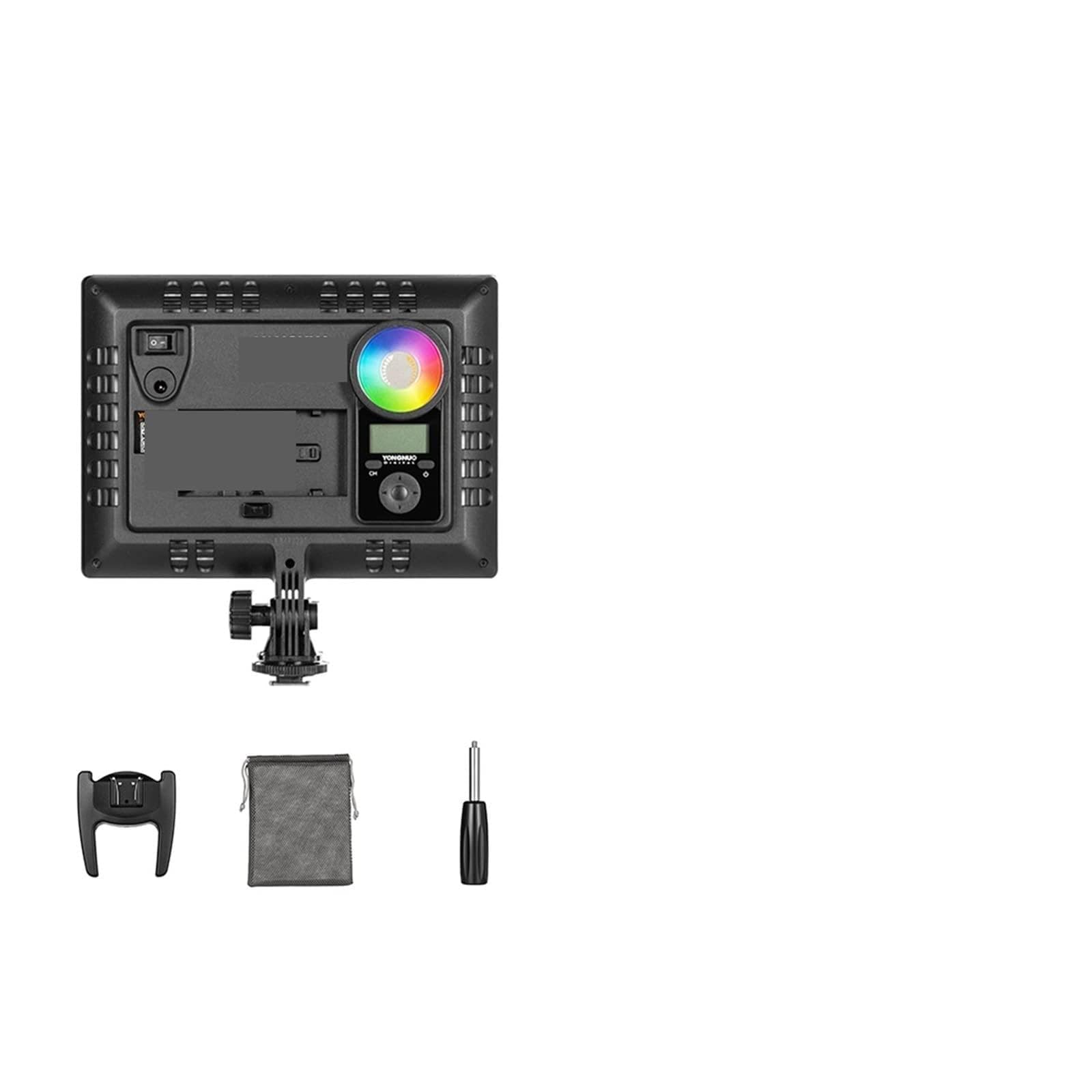 Luce Video for Fotocamera a LED RGB, Batteria Opzionale con Luce Fotografica Kit Caricabatterie + Adattatore CA(Kit 8)