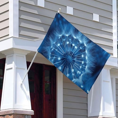 Drapeau pissenlit bleu 89x150cm en polyester résistant avec 4 œillets - 4