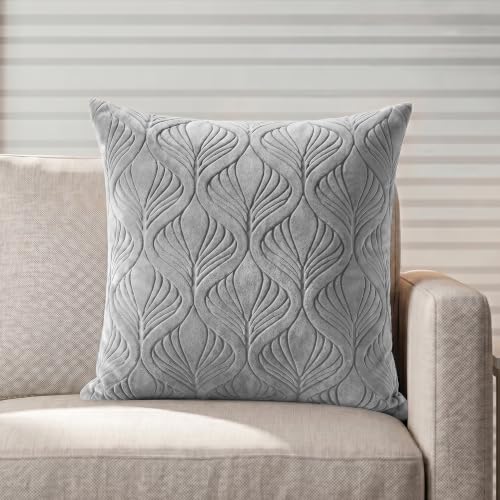 Image of Yellow Weaves Jacquard Cushion Covers | Sofa Cushion Covers | Throw Pillow Cover for Sofa, Couch, Living Room| Removable & Washable | 16x16 Inches, 1 Piece (Grey)