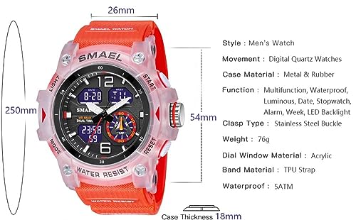 Image of Gosasa Men's Watches Multi Function Military S-Shock Sports Watch LED Digital Waterproof Alarm Watches