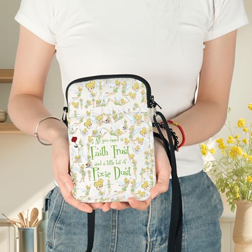 G2TUP Princess Crossbody Bag Fairytale Fans Gift Faith Trust And Pixie Dust Fairy Shoulder Bag Princess Merchandise4