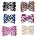 Lovef 6 Pcs Effortless Beauty Stretchable Double Combs Upzing Medium Magic Beaded Double Hair Clips Hair Jewelry Assorted Color and Design