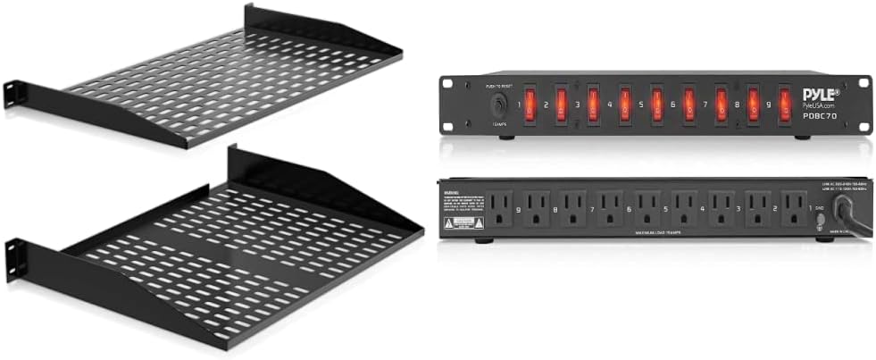 Amazon.com: Pyle 19-Inch 1U+2U Server Rack Shelves + Pyle PDU Power ...