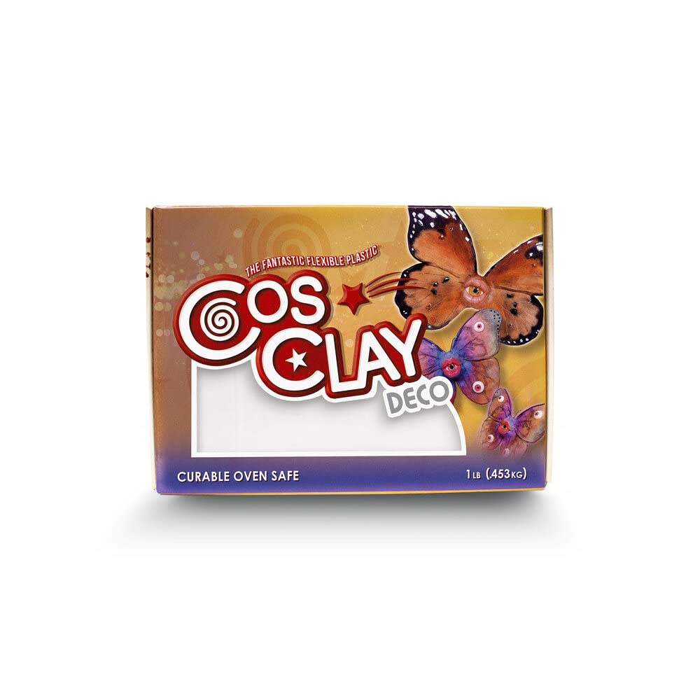 Cosclay Deco - White - Flexible Polymer Clay (6lb)