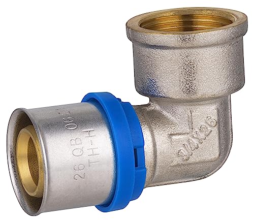Raccord Multicouche à Sertir Multi profils TH-H-U coude diamètre Ø26 mm - à visser femelle 20x27 (3/4) - Norme NF 545 pour réseau d'eau potable et chauffage NOYON & THIEBAULT