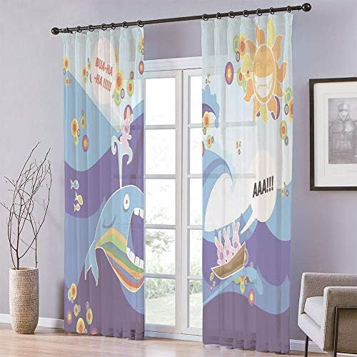 Amazon ミラーレースカーテンレールとタッセル除く 幅100cm 丈218cm白い透け窓のカーテン レースカーテン クジラの装飾 着色された手描きのクジラの魚とウサギと太陽漫画イラスト マルチカラー カーテン ブラインド オンライン通販 Amazon ミラーレースカーテンレールとタッセル除く 幅100cm 丈218cm白い透け窓のカーテン レースカーテン クジラの装飾 着色された手描きのクジラの魚とウサギと太陽漫画イラスト マルチカラー カーテン ブラインド オンライン通販
