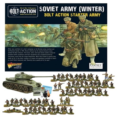Wargames Delivered,Sowjetische Starterarmee (Winter) - 28 mm Miniaturen inklusive 90 Infanterie, Metall MMG & Mörtelteam, digitales Bundle - WW2 Figuren Plastikmodellbausätze von Warlord Games Cover