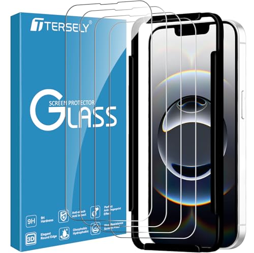 [4 Pack] T Tersely Screen Protector for iPhone 16e /SE4 2025(6.1 inch) Tempered Glass with Installation Alignment Frame Case Friendly HD Clear