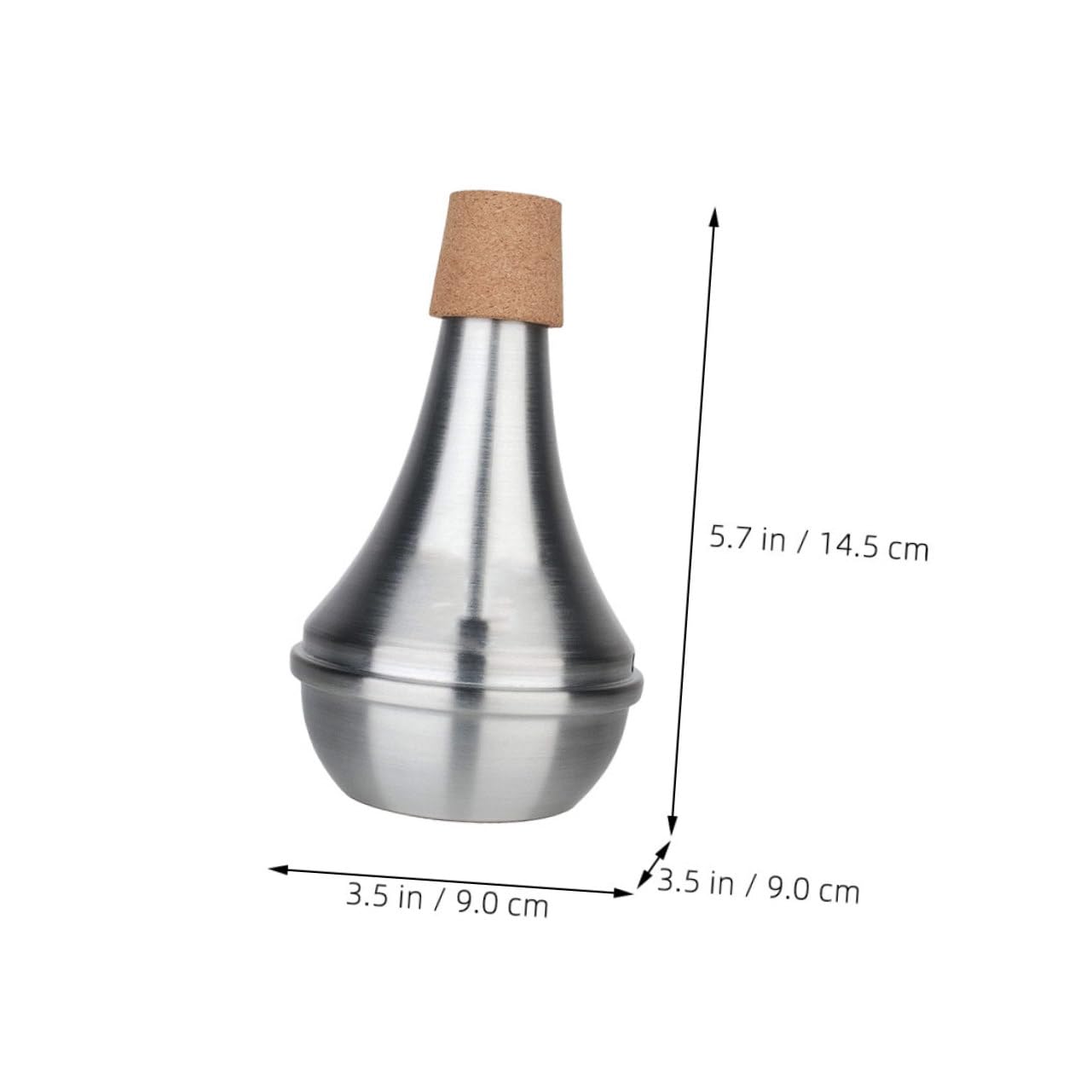 Holibanna Practice Mute for Trumpet Trombone and Horn Aluminum Trumpet Mute Straight Easy Install
