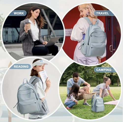 Two Backpacks for Women Laptop Backpack and Leather Backpack Purse for Women Work Travel Computer Bags, College4