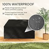 Outsunny 600D Oxford Cloth Furniture Cover, 2 Seater Sofa Protector for Garden Patio, Outdoor, Waterproof, Black, 140L x 84W x 56/94H cm - Image 4