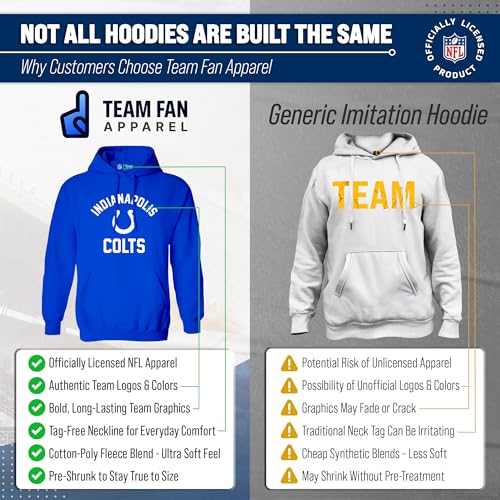 Image of Team Fan Apparel NFL Gameday Hoodie Pullover Sweatshirt for Men and Women