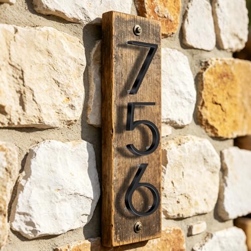 Numéro de maison flottant lisible et facile à installer pour façade et clôture - 5