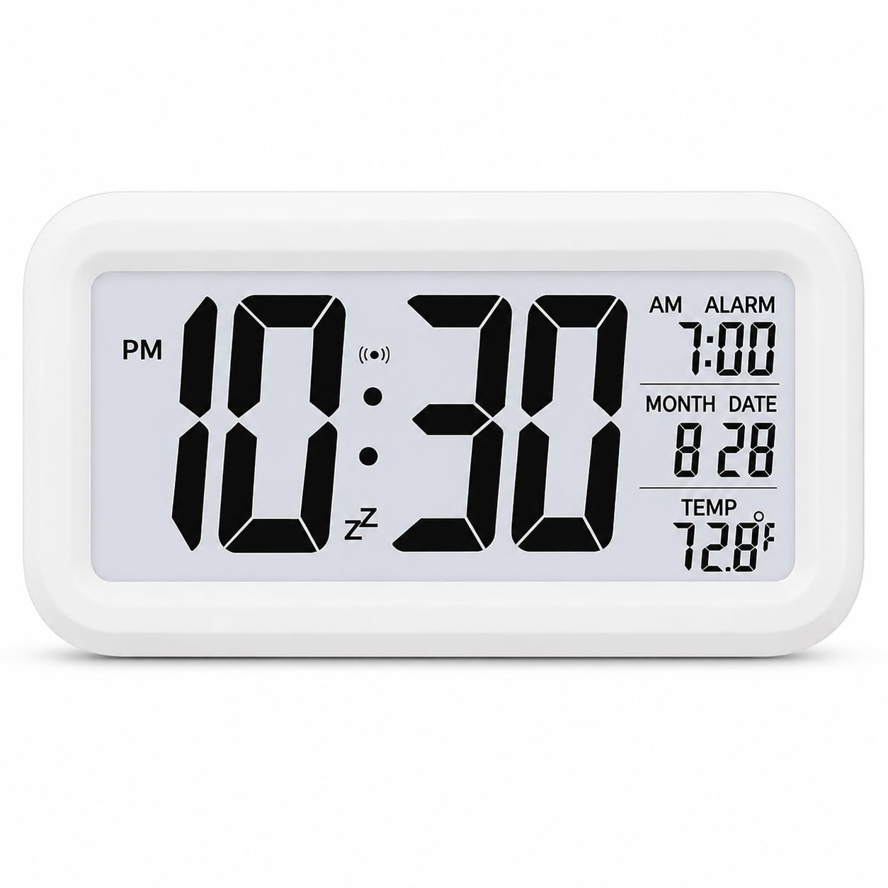 Digital Alarm Clock with Large LED Display, Temperature & Date Display, Snooze Function, Table Clock for Bedroom, Desk, Office, Home, Easy to Read Electronic Bedside-image-19